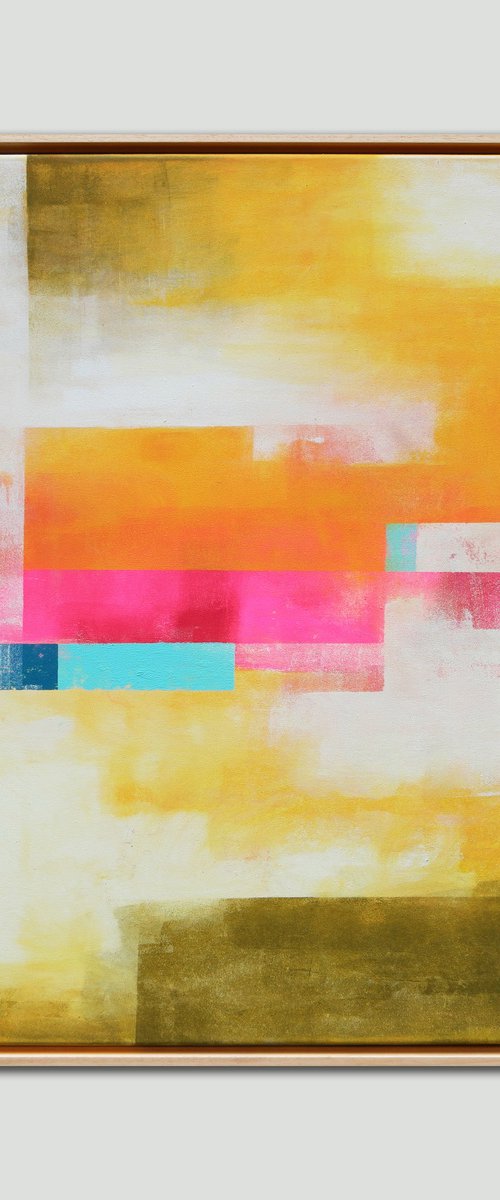 Untitled in Yellow square by Ronald Hunter