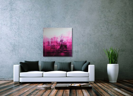 She Likes To Dream In Pink III - 100 x 100 cm - XXL (40 x 40 inches)