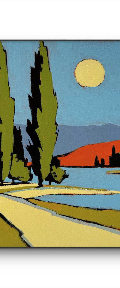 Painting "Bright Colorful Landscape" by Daria Baklykova