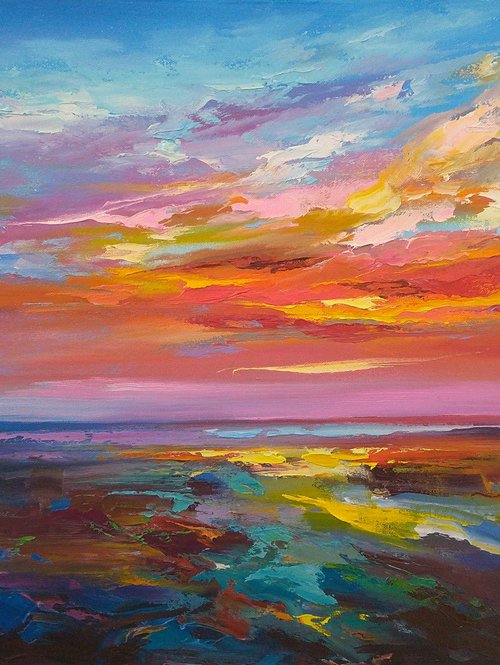 Abstract morning seascape by Andrej  Ostapchuk