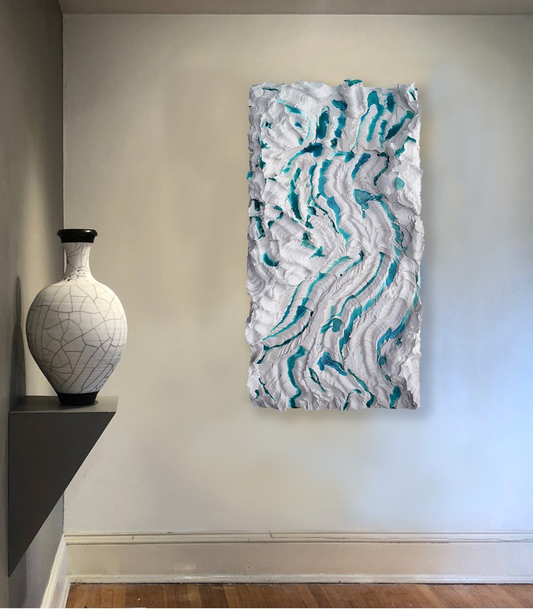 Snowy Lakes By Anna Sidi-Yacoub, 48 X 24, Artwork For Sale On Artfinder