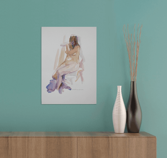 Seated female nude