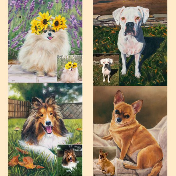 Custom pet portrait from picture