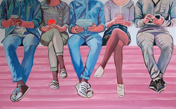 Conversation / 101 X 65 cm