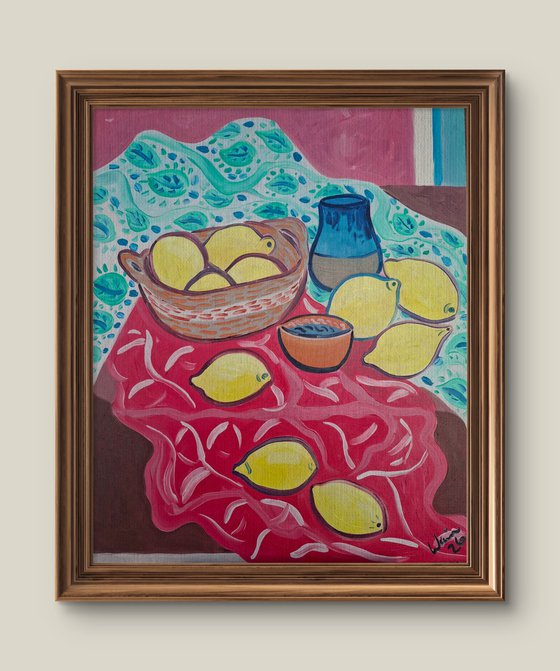 Patterned Interior with Citrus