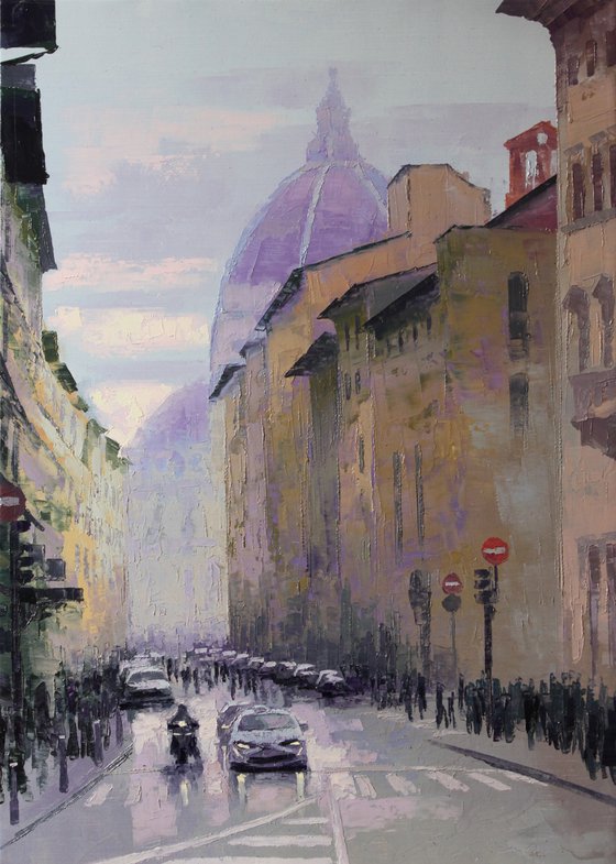 Pioggia a Firenze, Plein Air