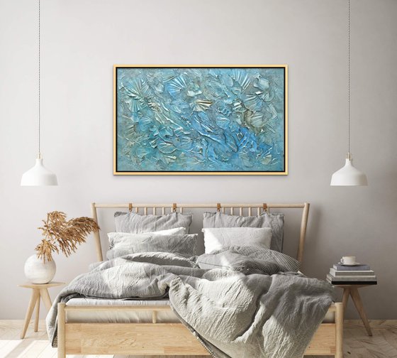 COASTAL DREAM. Abstract Textured 3D Art, Contemporary Painting with Dimensions