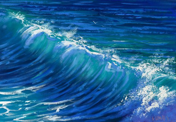 Ocean wave break