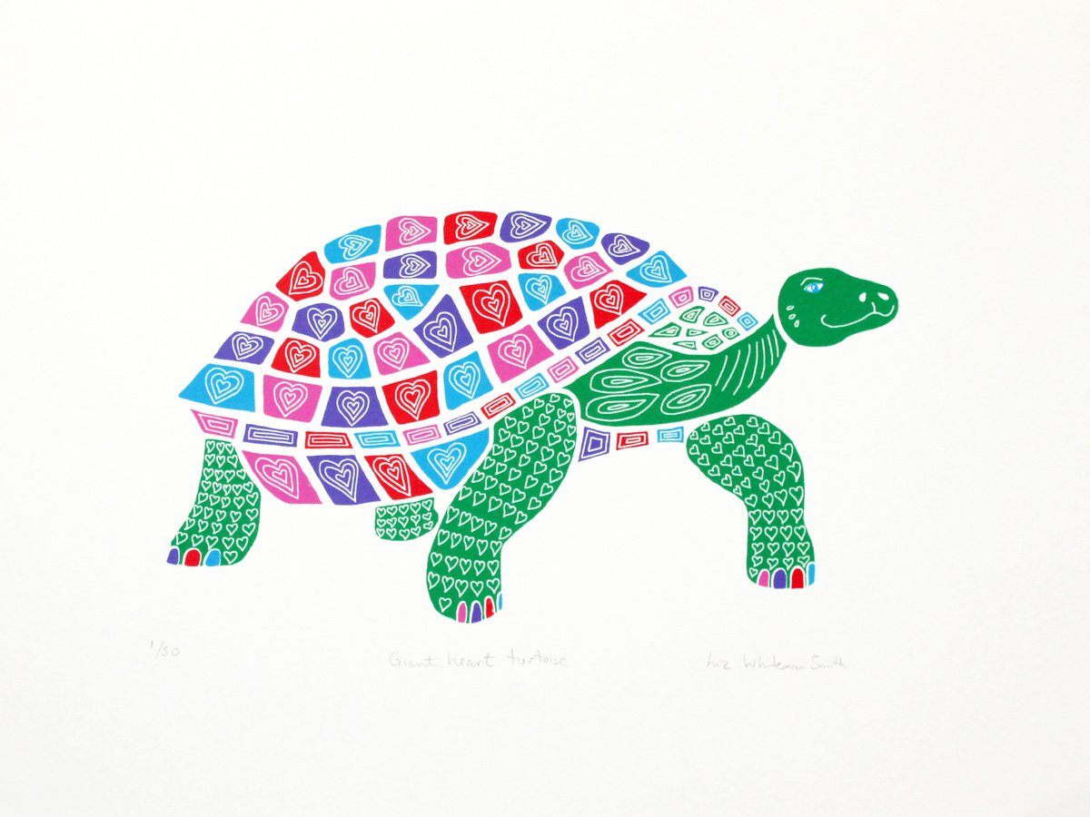 Giant heart tortoise by Liz Whiteman Smith