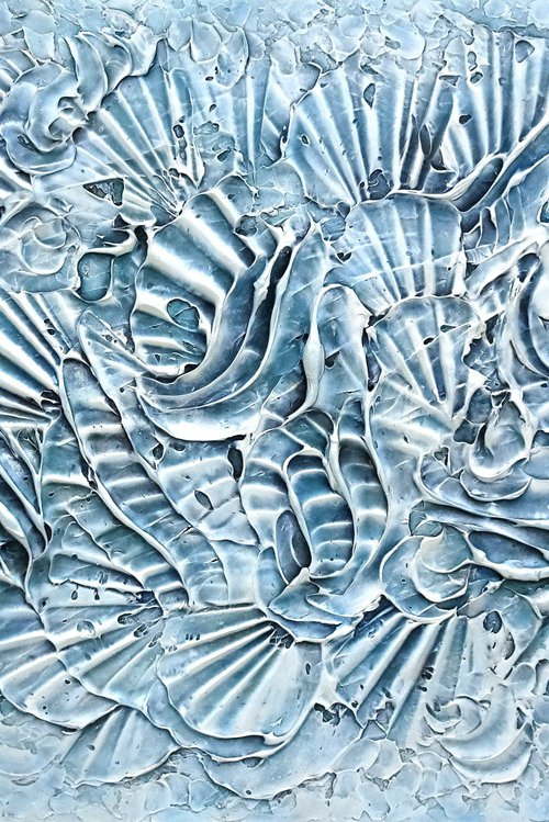 BLUE CORAL. Contemporary Painting with Dimensions by Sveta Osborne
