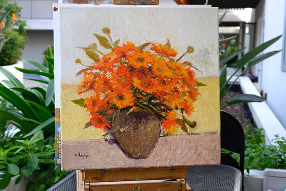 Orange Flowers, Calendulas
