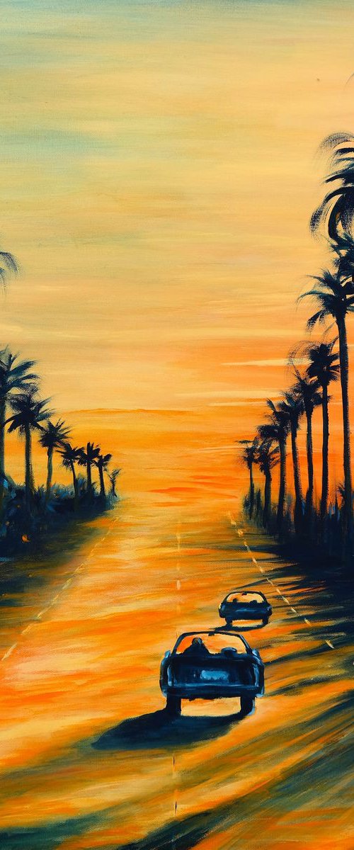 Another day going down- Californication series EXTRA DEEP 3D CANVAS by Danijela Dan