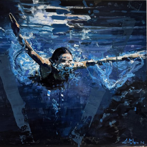 Immersion in blue