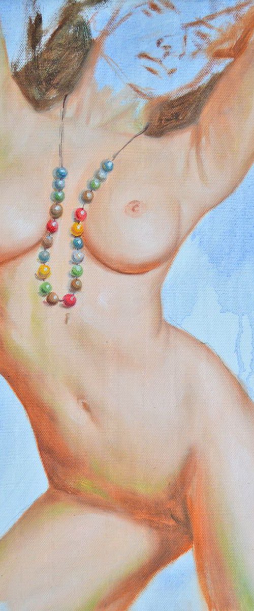 Oil paintingl art naked girl  on canvas (stretched) #16-4-13-02 by Hongtao Huang