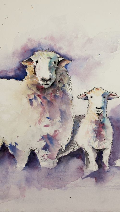 Sheep and Lamb by Tomasz Mikutel