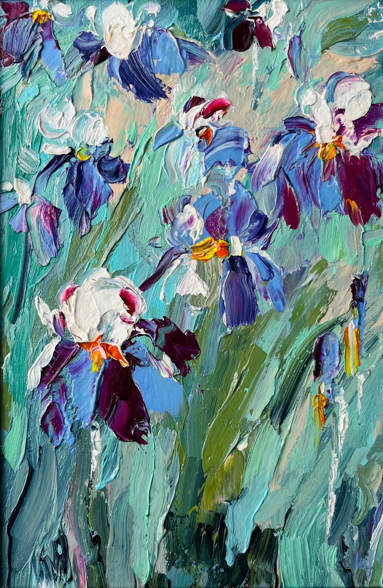 Rainy irises by Svitlana Andriichenko