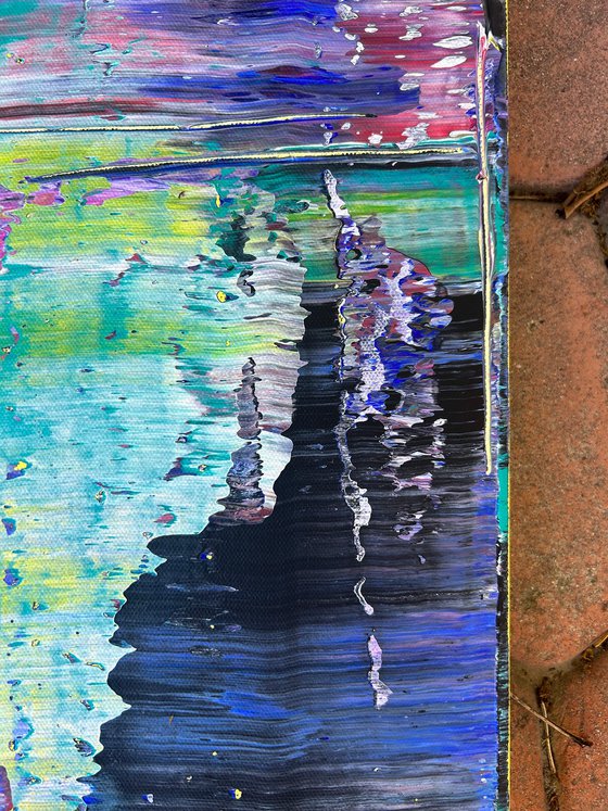 "Supernatural" - Free USA Shipping - Original PMS Abstract Acrylic Painting On Canvas - 24" x 36"