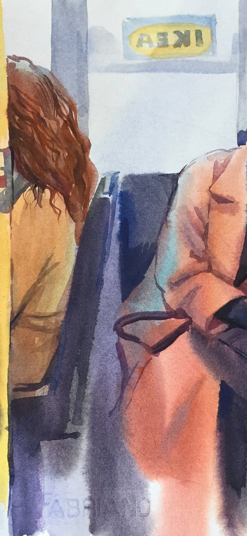 Urban transport. Girls on the bus. Women's portraits. by Natalia Veyner