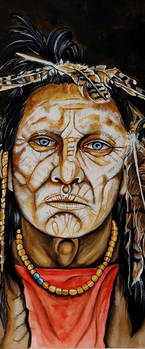 Shaman, Native American. by June Holman