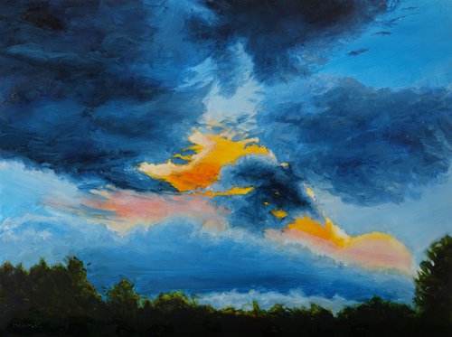 Storm at Sunset by Marion Derrett