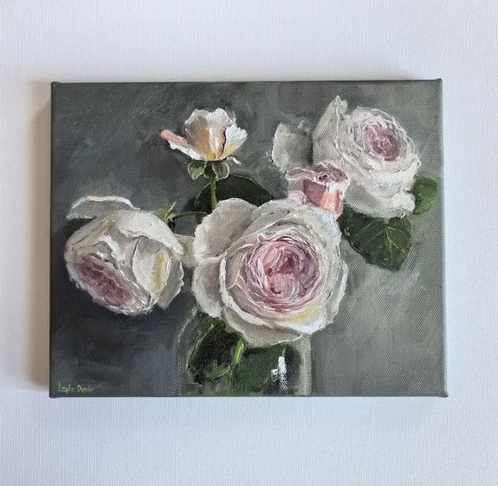 Pink roses still life