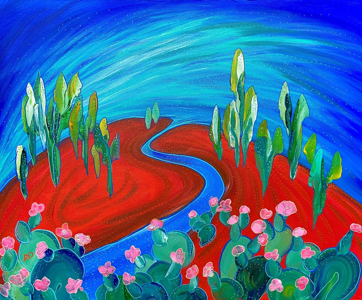  Happy Road By Olga Rokhmanyuk | Roartus, 30 X 24, Artwork For Sale On Artfinder