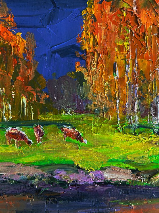 Autumn on the Shore River