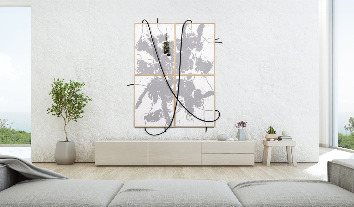 Expressive Abstract Painting By Johan Soderstrom, 50 X 66, #514 Sabotage - Oil And Roses, Original Artwork