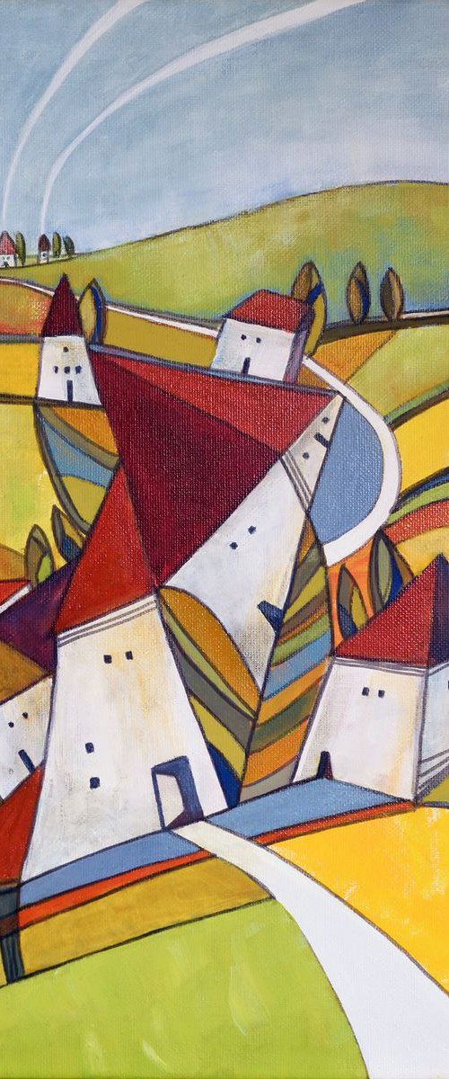 The sunny village by Aniko Hencz
