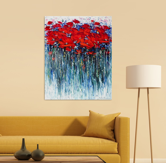 Where Poppies Dance in Rain