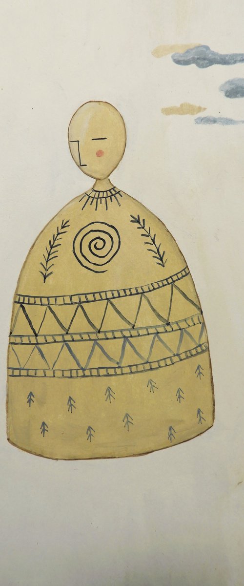Thinking about an ancient idol by Silvia Beneforti