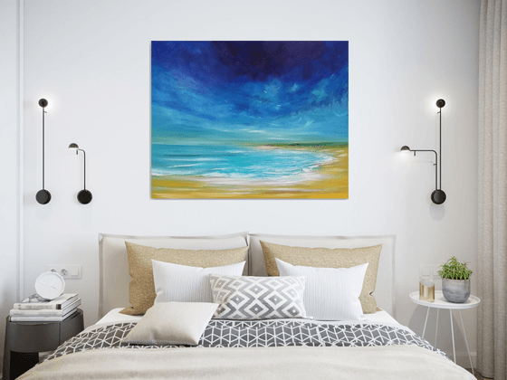 Where Dreams Are Made -  Seascape, Cornwall, Skies, Scotland, Beach, Coast - XL, Modern Art Office Decor Home