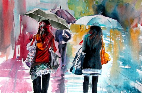 Rainy day with umbrellas II by Kovács Anna Brigitta
