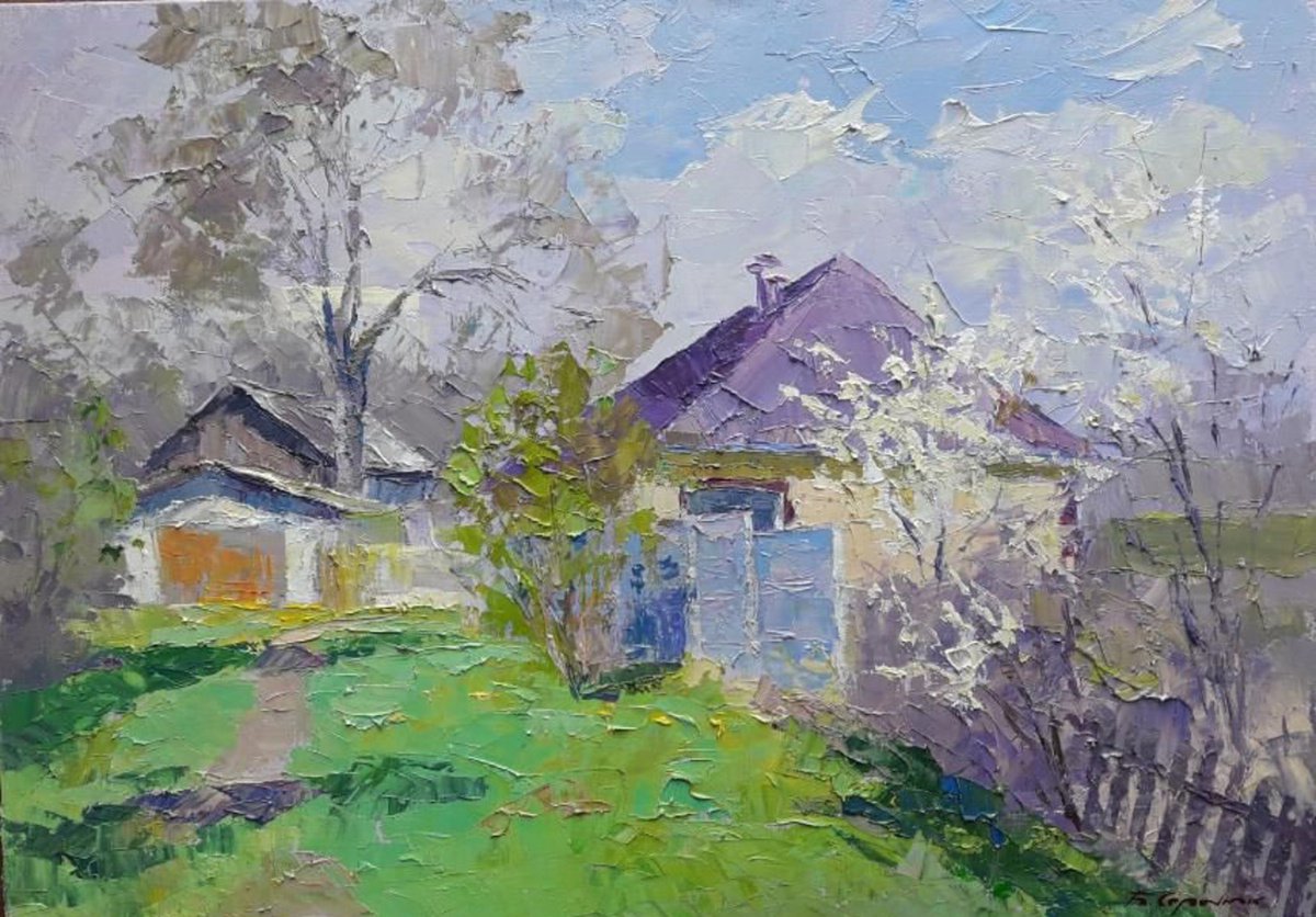 oil painting April Serdyuk Boris Petrovich nSerb744 by Boris Serdyuk