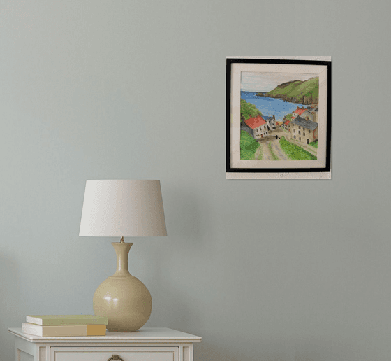 Cornwall - Coast Town Framed