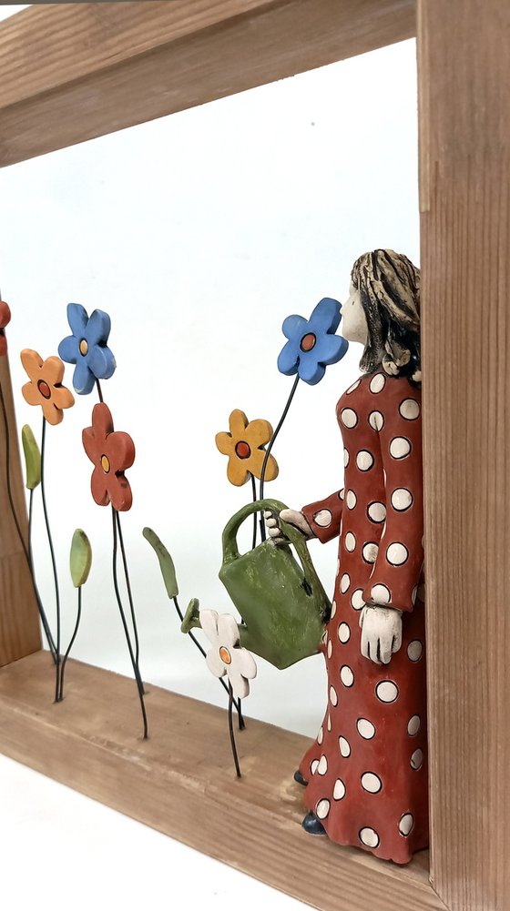 Girl in the Flower Garden