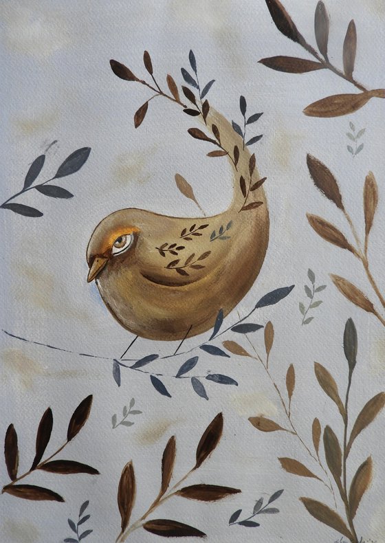 The bird and the leaves