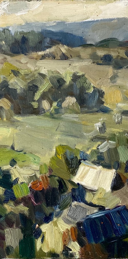 Noon in the village (2) by Nataliia Nosyk