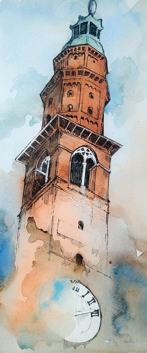 Campanile nella nebbia by Flavio Furlan