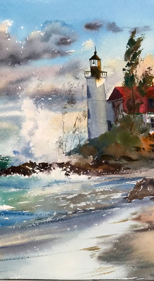 Lighthouse in Michigan by Eugenia Gorbacheva