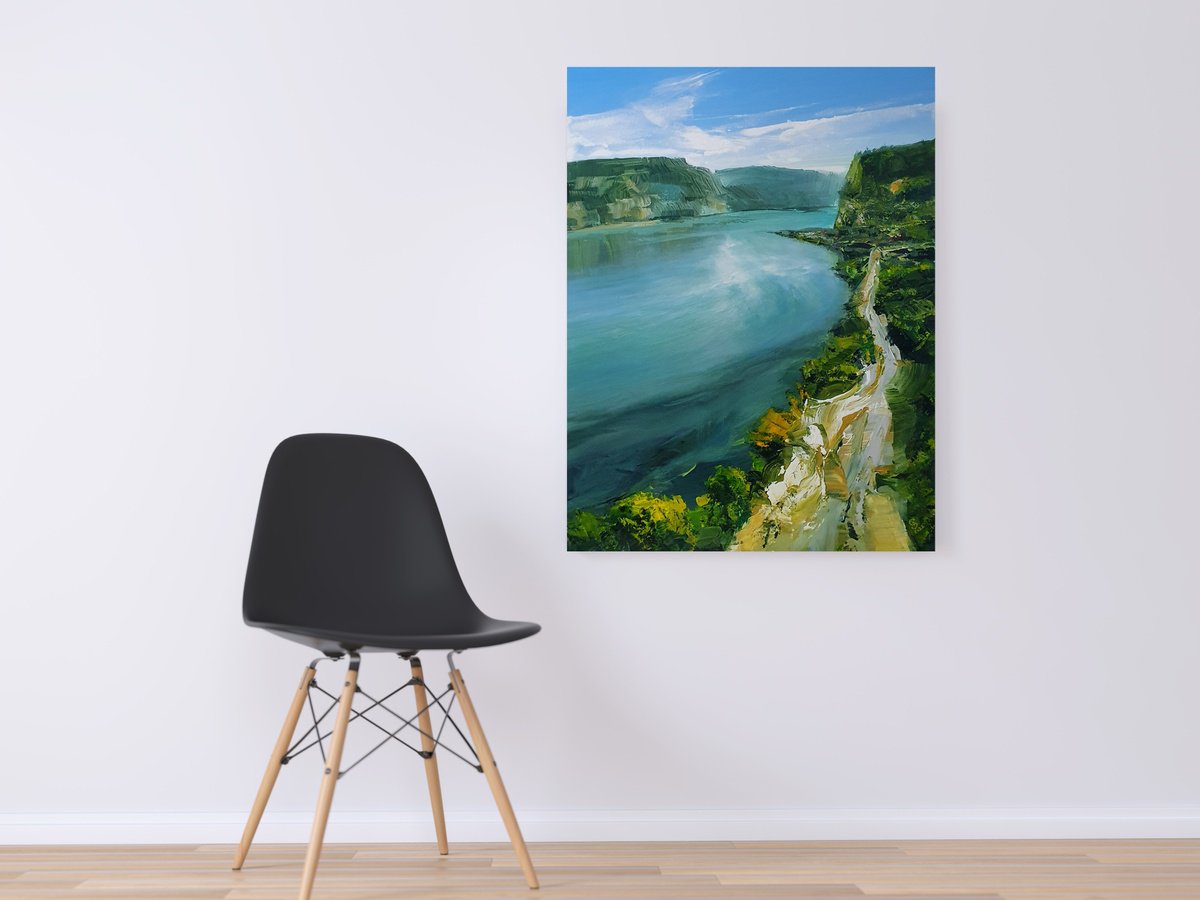  Agartha - Great Blue River By Ivan Grozdanovski, 24 X 31, Artwork For Sale On Artfinder