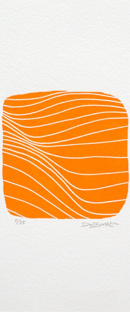 Bright Wave in Orange by Dan Booth