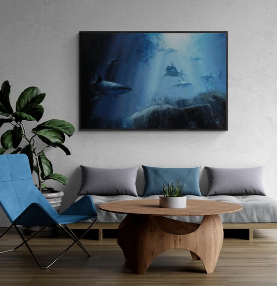 Deep blue waters