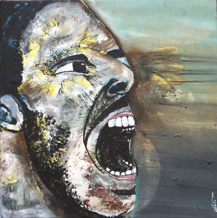 Shout Portrait Of Man Shouting Anger Management Artfinder