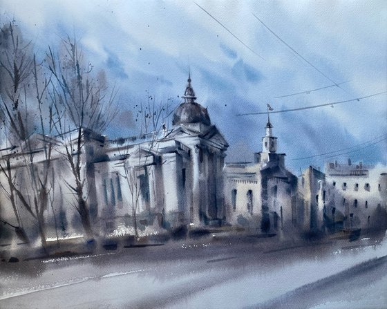 The city opening into spring
