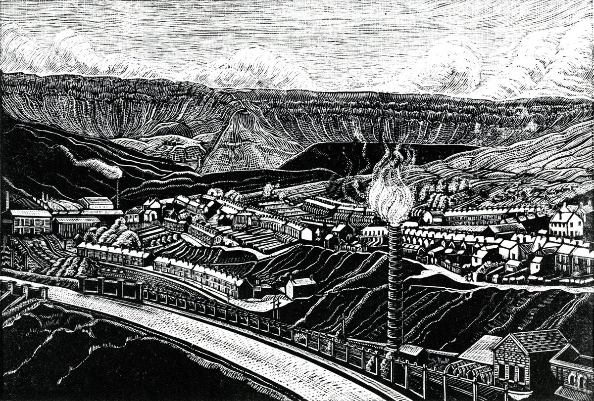 Landscape Etchings & Engravings By Rebecca Coleman, 13 X 12", [Framed] Old Cwmparc, Original Artwork