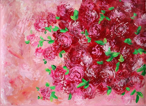 floral fantasies #01 / Original Painting by Salana Art Gallery