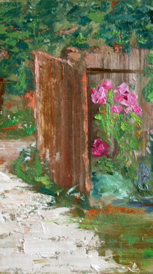 Invitation. An estate in the forest /  ORIGINAL PAINTING by Salana Art / Svetlana Samovarova