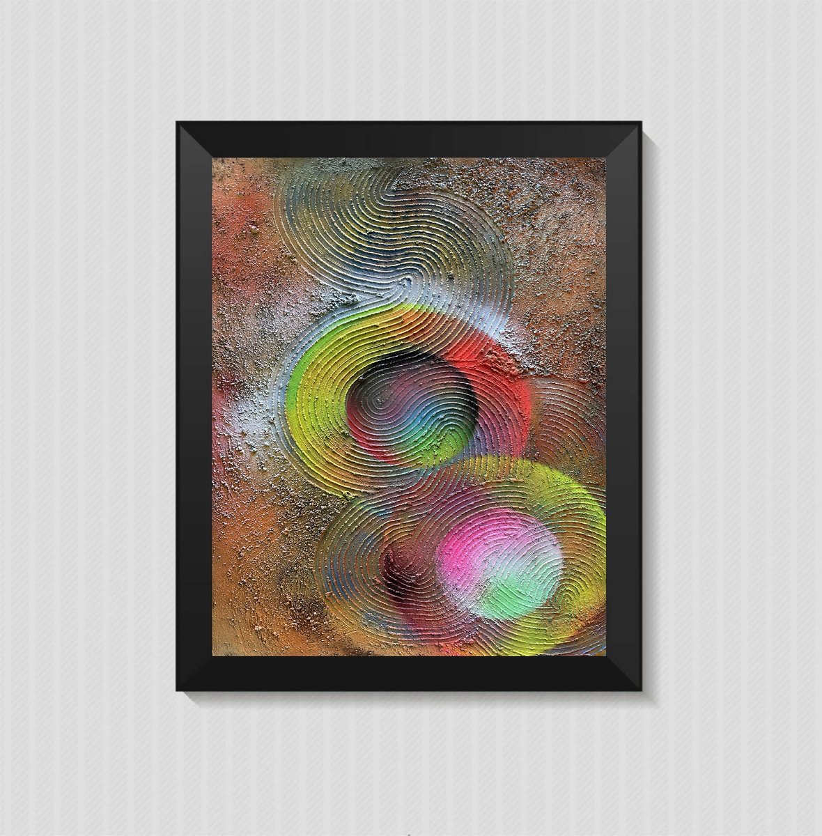 Abstract Acrylic Painting By Juan Jose Garay, 20 X 28", Abstractransformationcircle4, Original Artwork