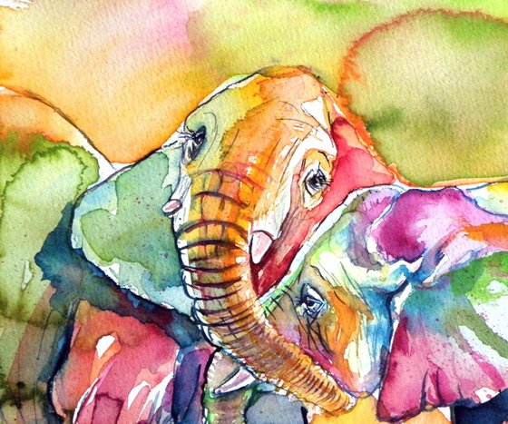 Cute elephants